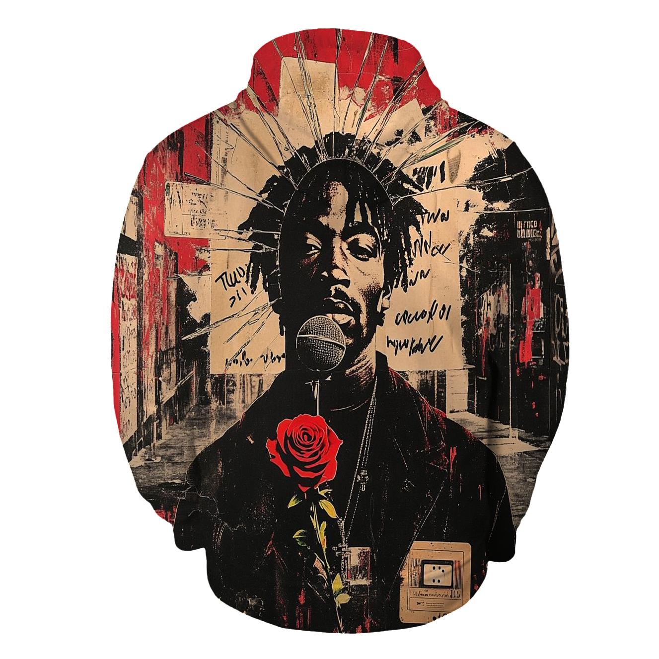 Pac Rose Rebellion pullover hoodies
