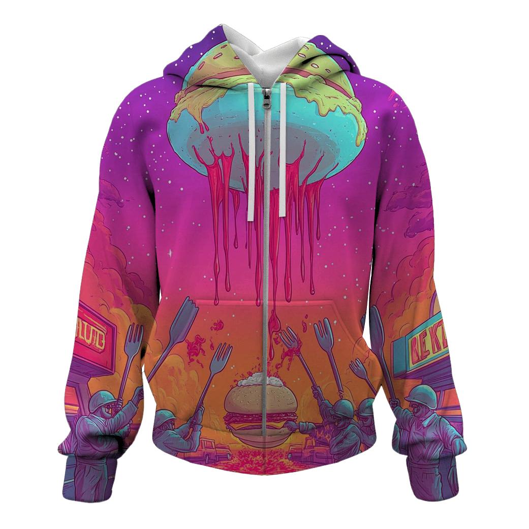 Burger Nebula Beatdown premium hoodies