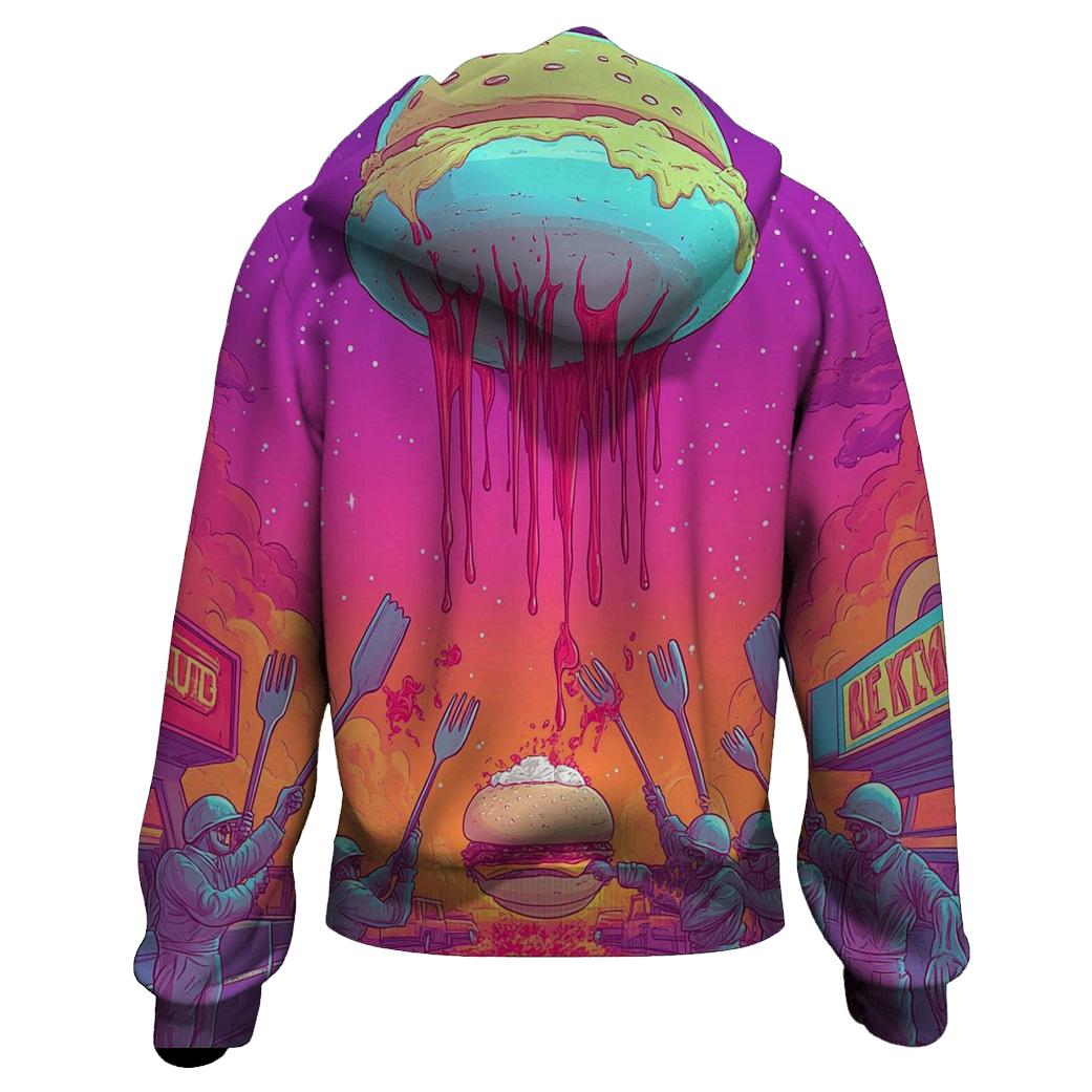 Burger Nebula Beatdown premium hoodies