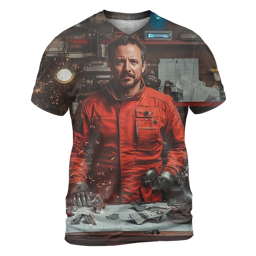 Sam Rockwell: Roguish Ingenium Of The Iron Rival creative print fashion shirts