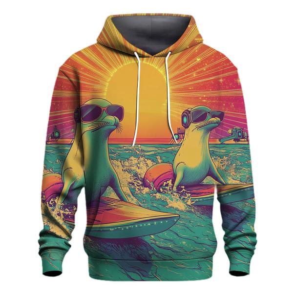 Synthwave Surf Patrol heavyweight hoodies