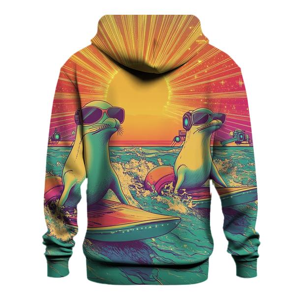 Synthwave Surf Patrol heavyweight hoodies