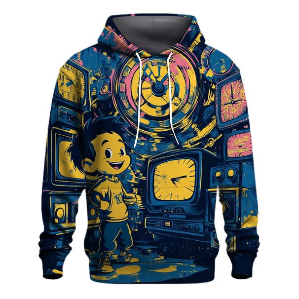 Cartoon Time Travel Swap embroidered hoodies