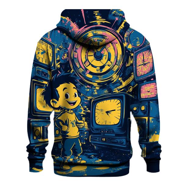 Cartoon Time Travel Swap embroidered hoodies