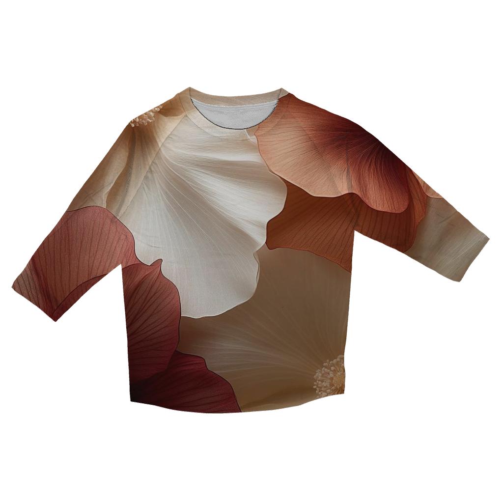 Georgia OKeeffe Inspired Desert Flowers casual three quarter sleeve shirts