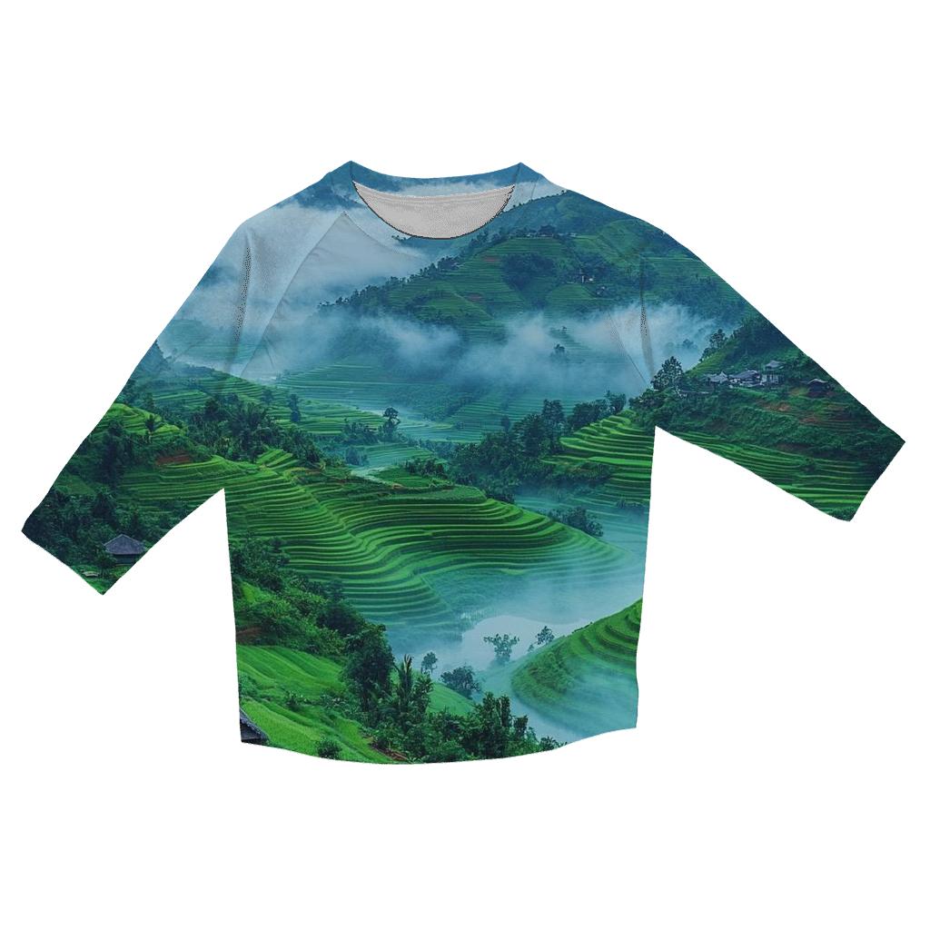 Banaue Rice Terraces - Banaue fashion 3/4 sleeve shirts