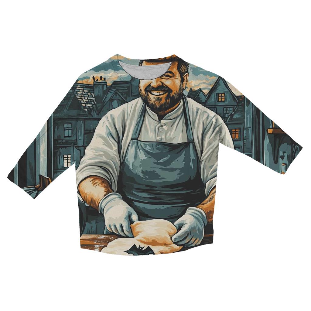 Spooky Lantern Baker At Twilight cotton quarter sleeve shirts