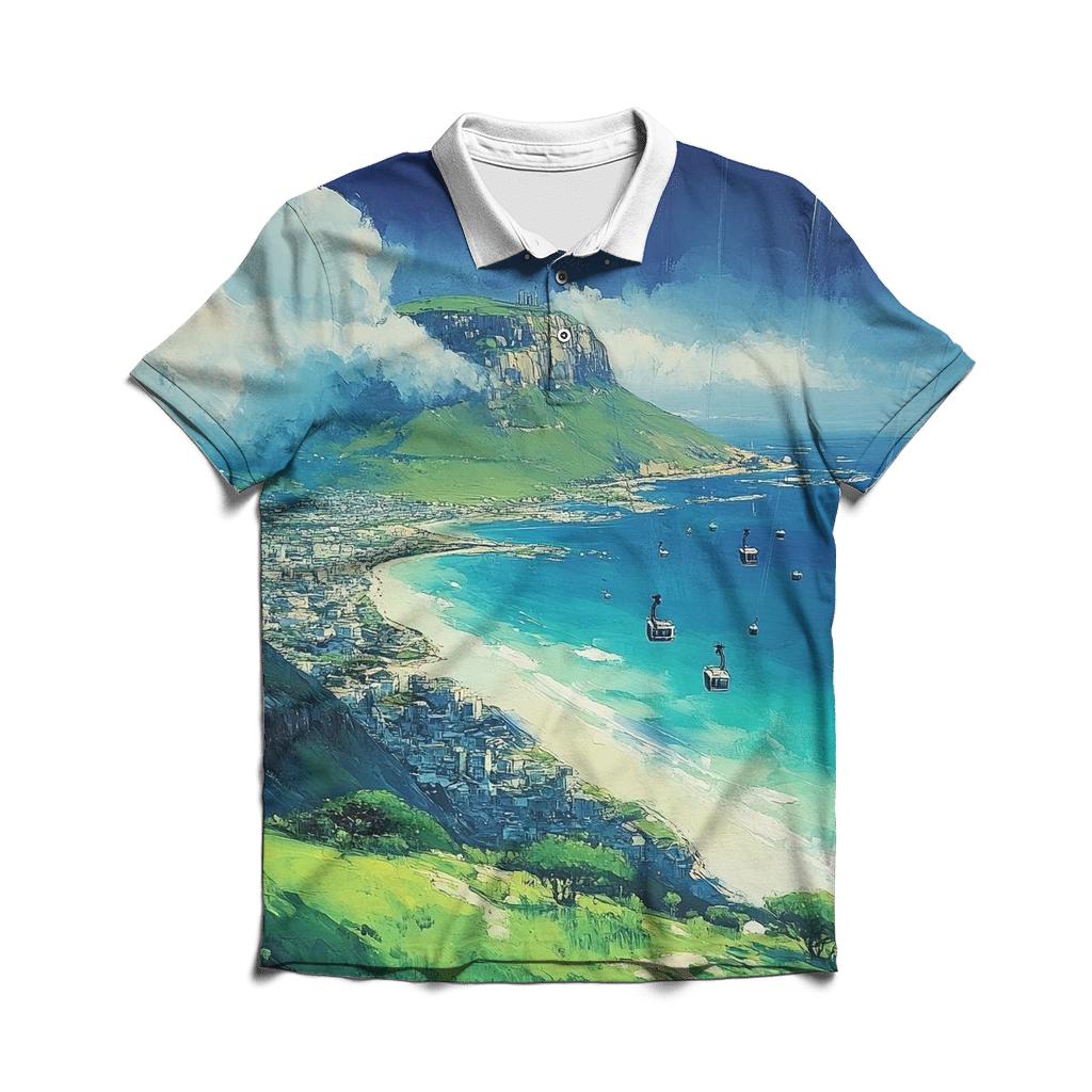Table Mountain - Cape Town classic pique polos