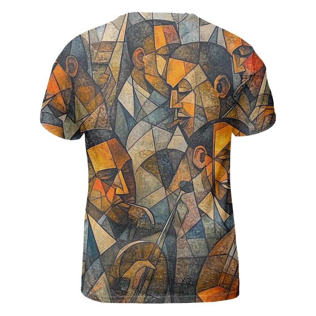 Picasso Inspired Jazz Musicians designer pattern shirts