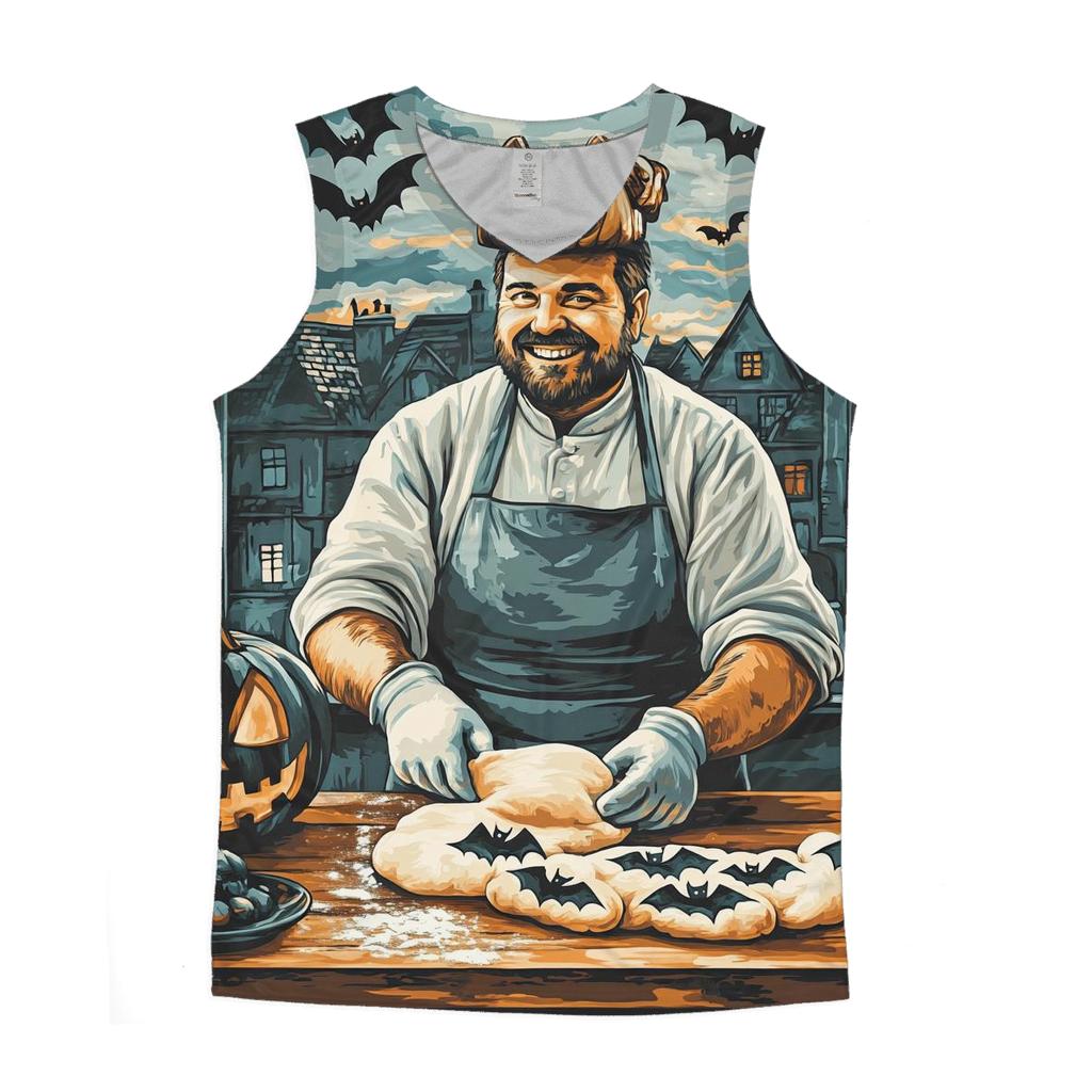 Spooky Lantern Baker At Twilight designer workout tanks