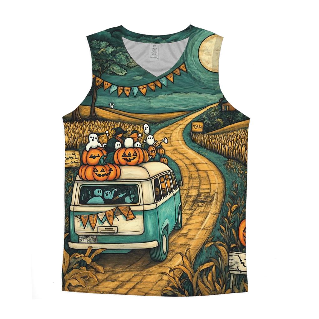 Harvest Moon Road Trip Halloween trendy fitted tank tops