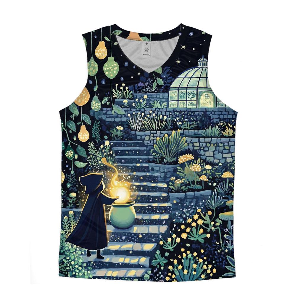 Moonlit Potion Garden Compound cotton sleeveless tops