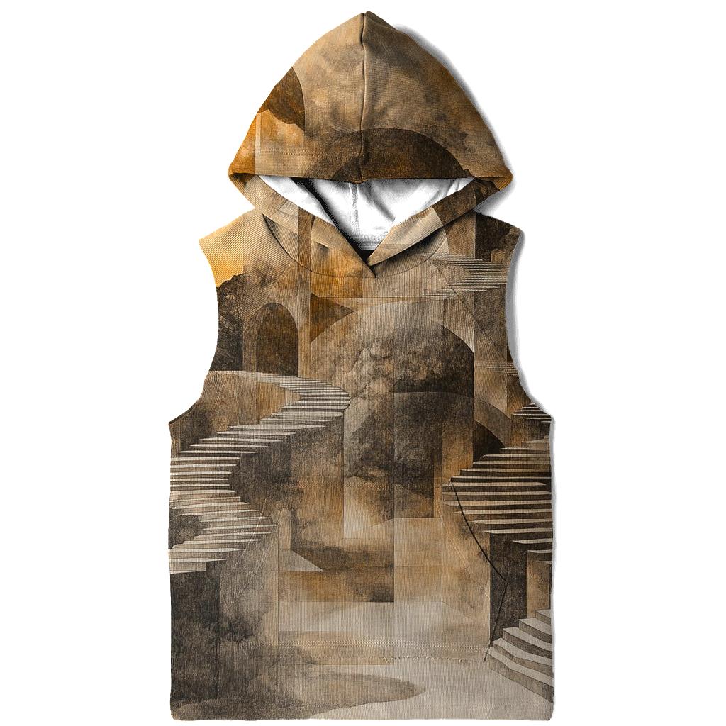 Mc Escher Inspired Mountain Pass graphic hoodies