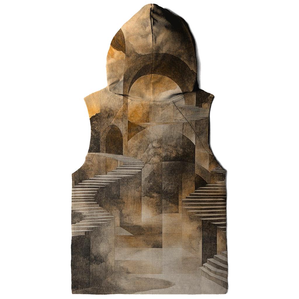 Mc Escher Inspired Mountain Pass graphic hoodies