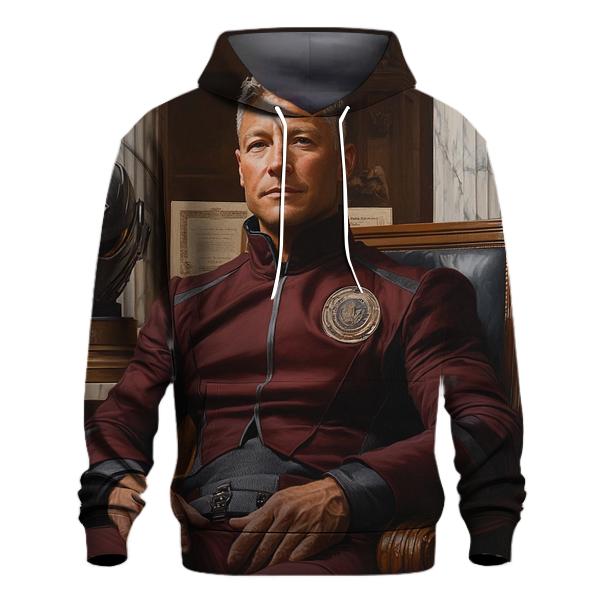 Patrick Stewart: Regal Resolve Of The Cerebral Sovereign designer hoodies