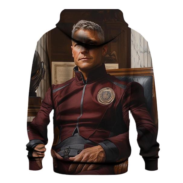 Patrick Stewart: Regal Resolve Of The Cerebral Sovereign designer hoodies