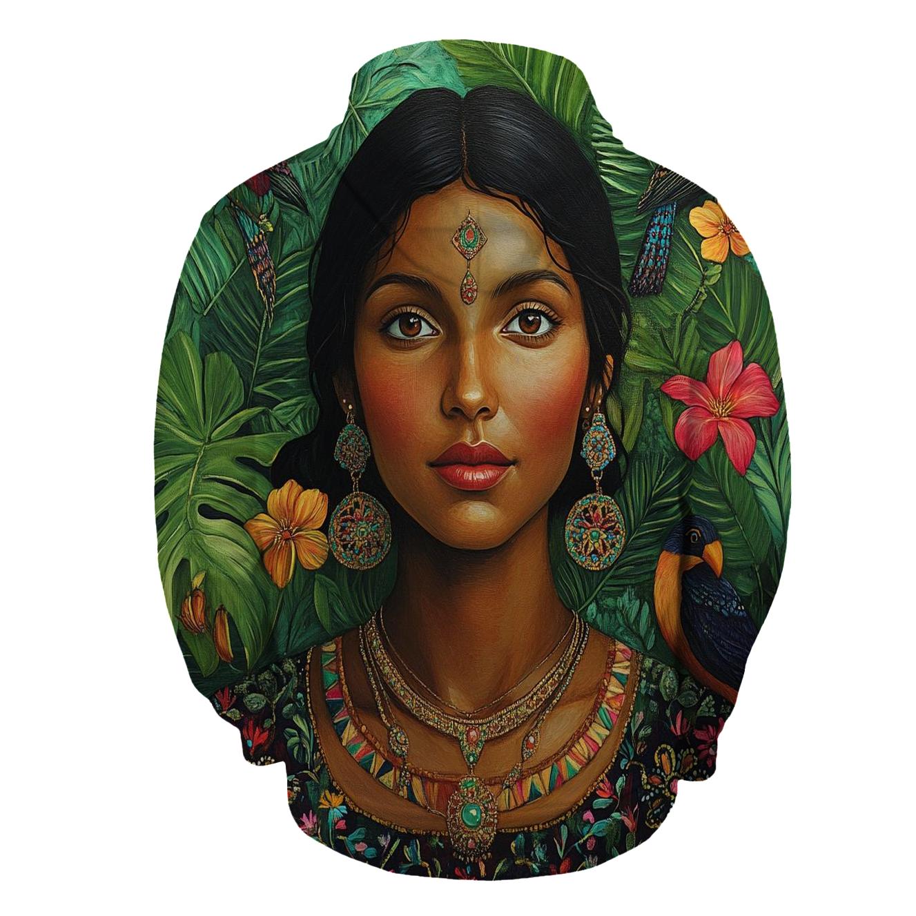 Frida Kahlo Inspired Self Portrait With Birds hoodies fashion