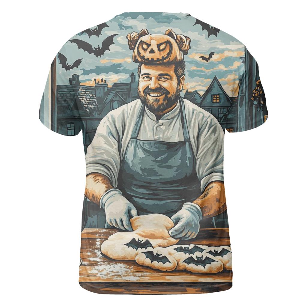 Spooky Lantern Baker At Twilight unique graphic print tees