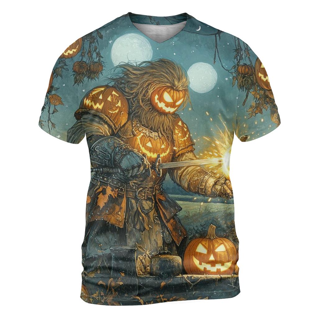 Pumpkin Forge Blacksmith Haunted artistic all-over print tops