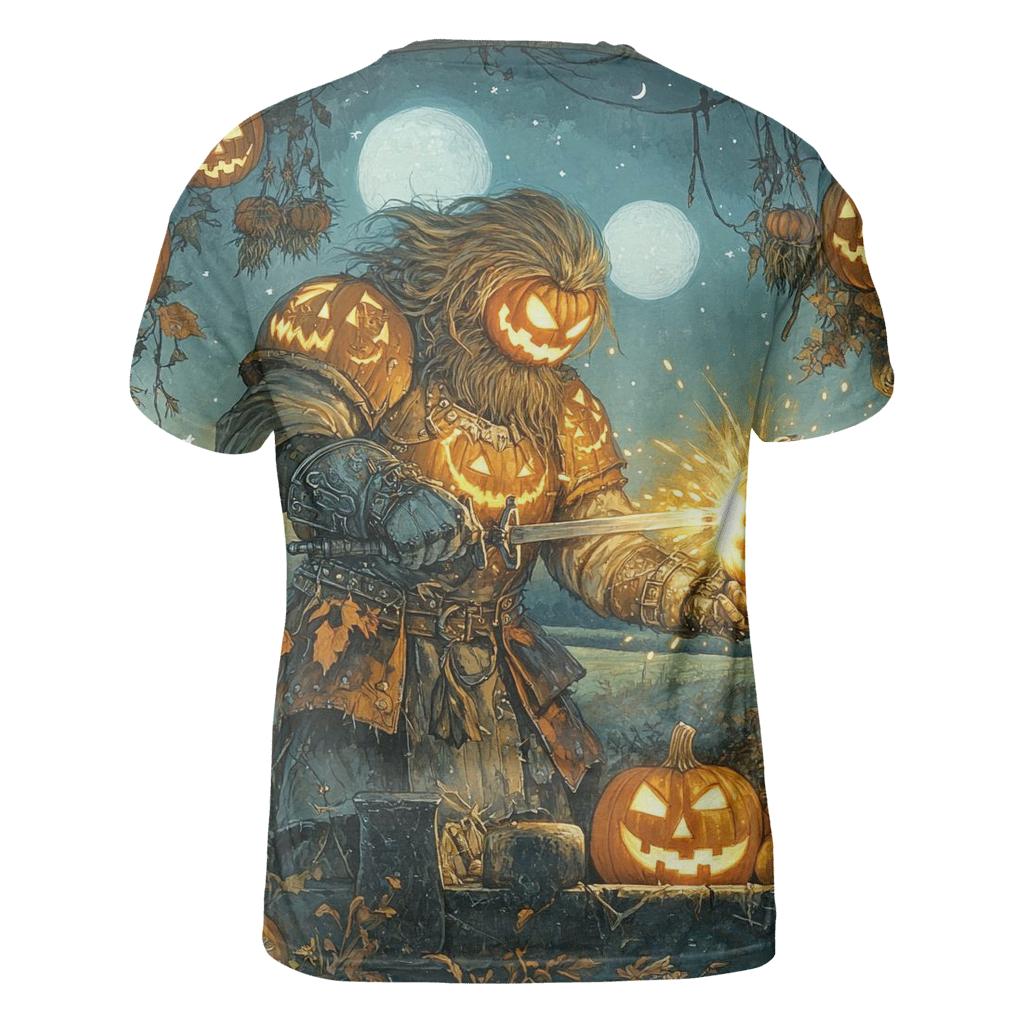 Pumpkin Forge Blacksmith Haunted artistic all-over print tops