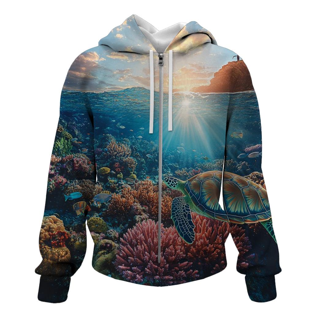 Great Barrier Reef - Cairns printed hoodies