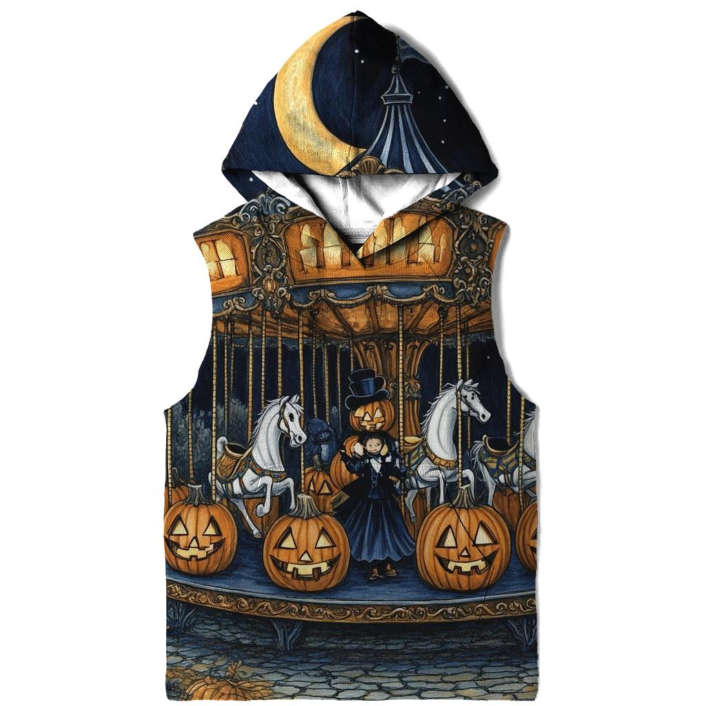 Haunted Carousel Of Midnight Pumpkins premium hoodies