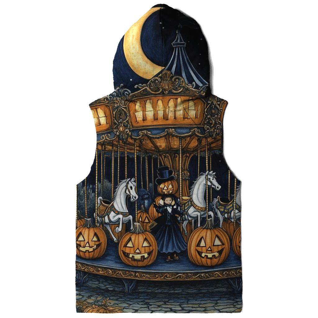 Haunted Carousel Of Midnight Pumpkins premium hoodies