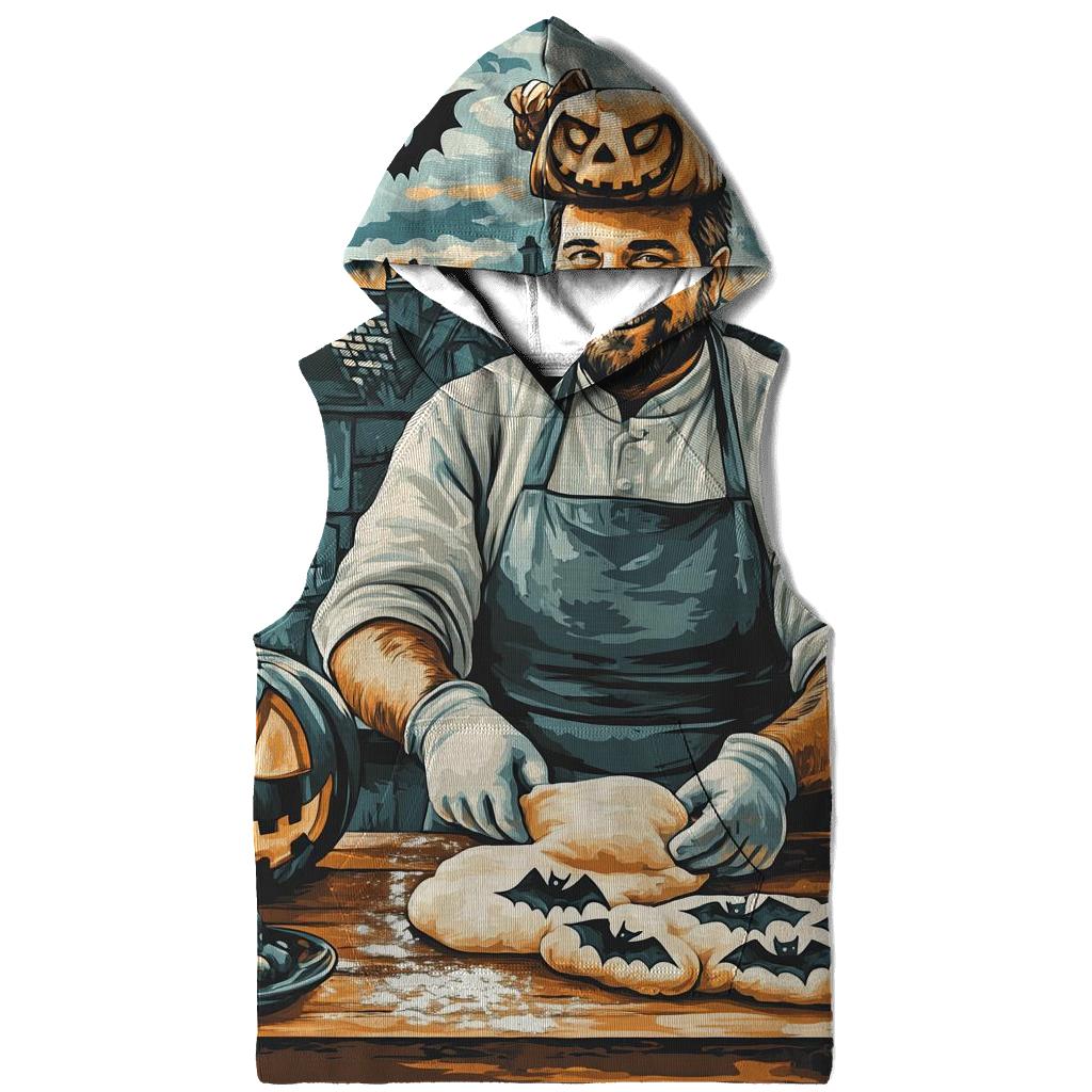 Spooky Lantern Baker At Twilight embroidered hoodies