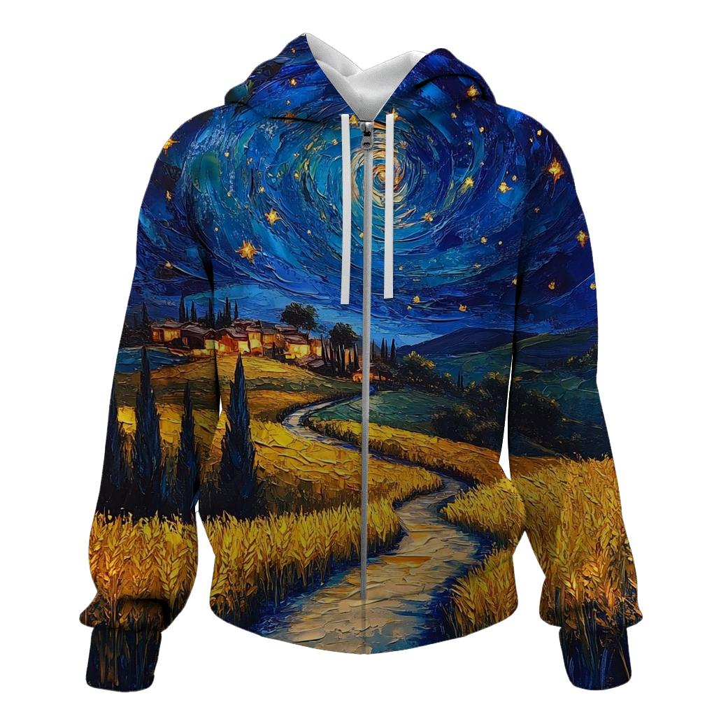 Van Gogh Inspired Starry Countryside hoodie styles