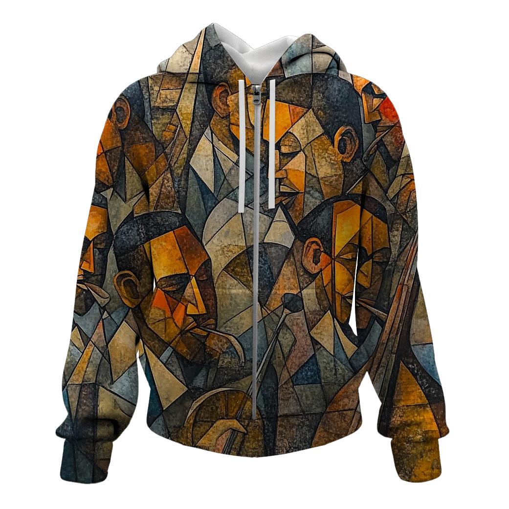 Picasso Inspired Jazz Musicians lightweight hoodies