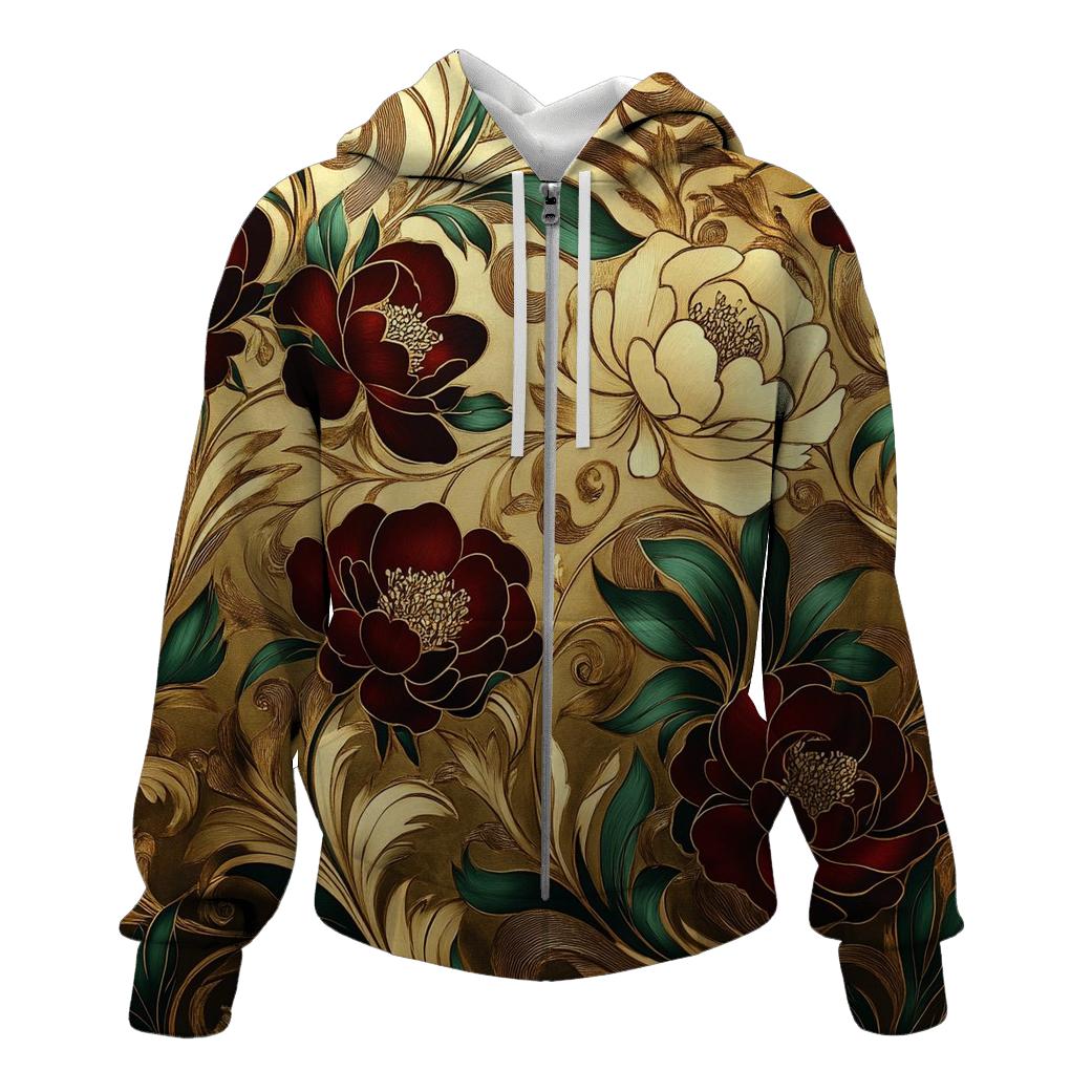 Klimt Inspired Golden Garden lightweight hoodies