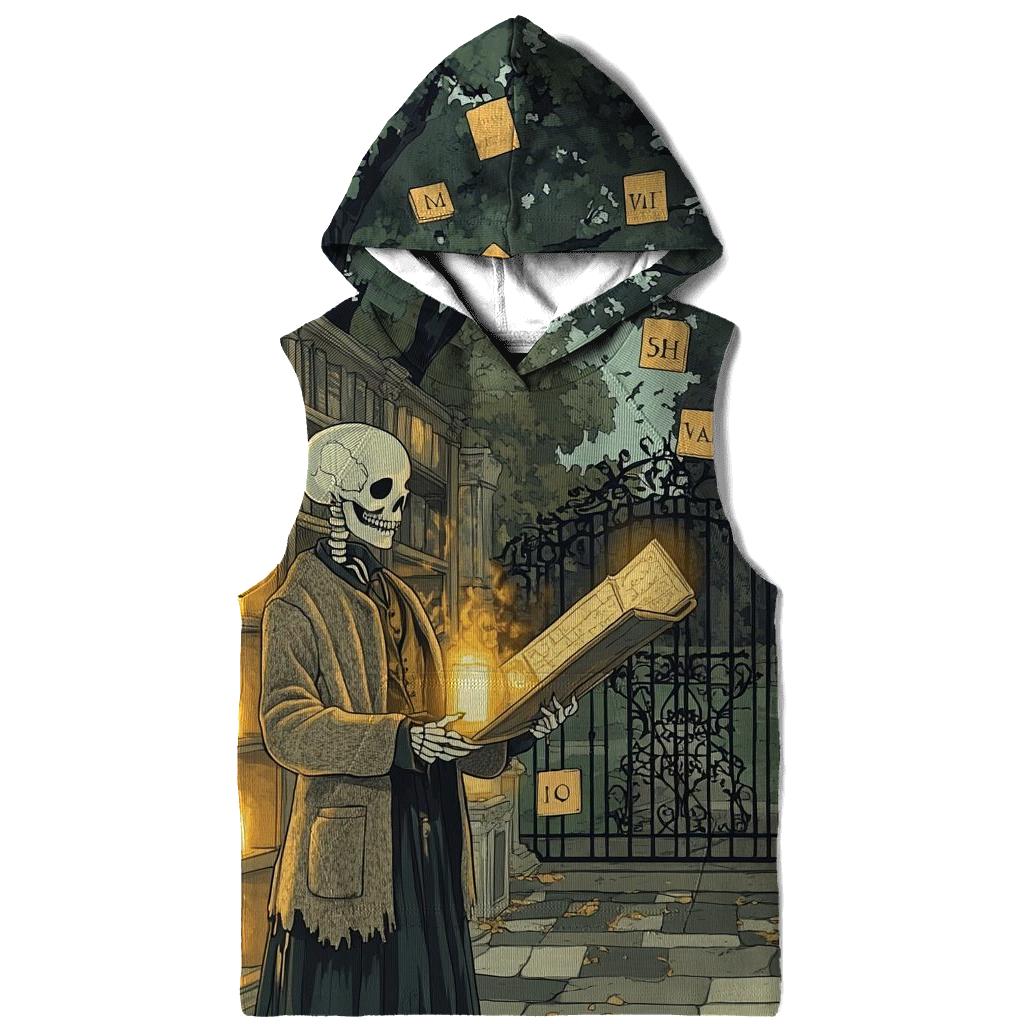 Cemetery Librarian With Haunted Tome lightweight hoodies