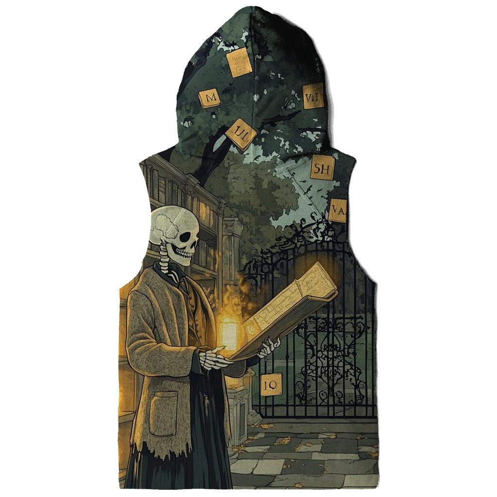 Cemetery Librarian With Haunted Tome lightweight hoodies
