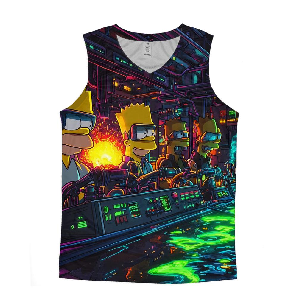 Nuclear Night Shift Neon casual summer tank tops