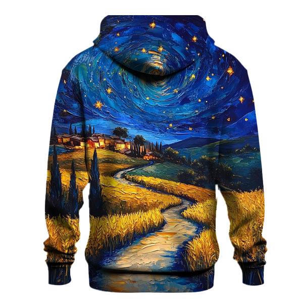 Van Gogh Inspired Starry Countryside heavyweight hoodies