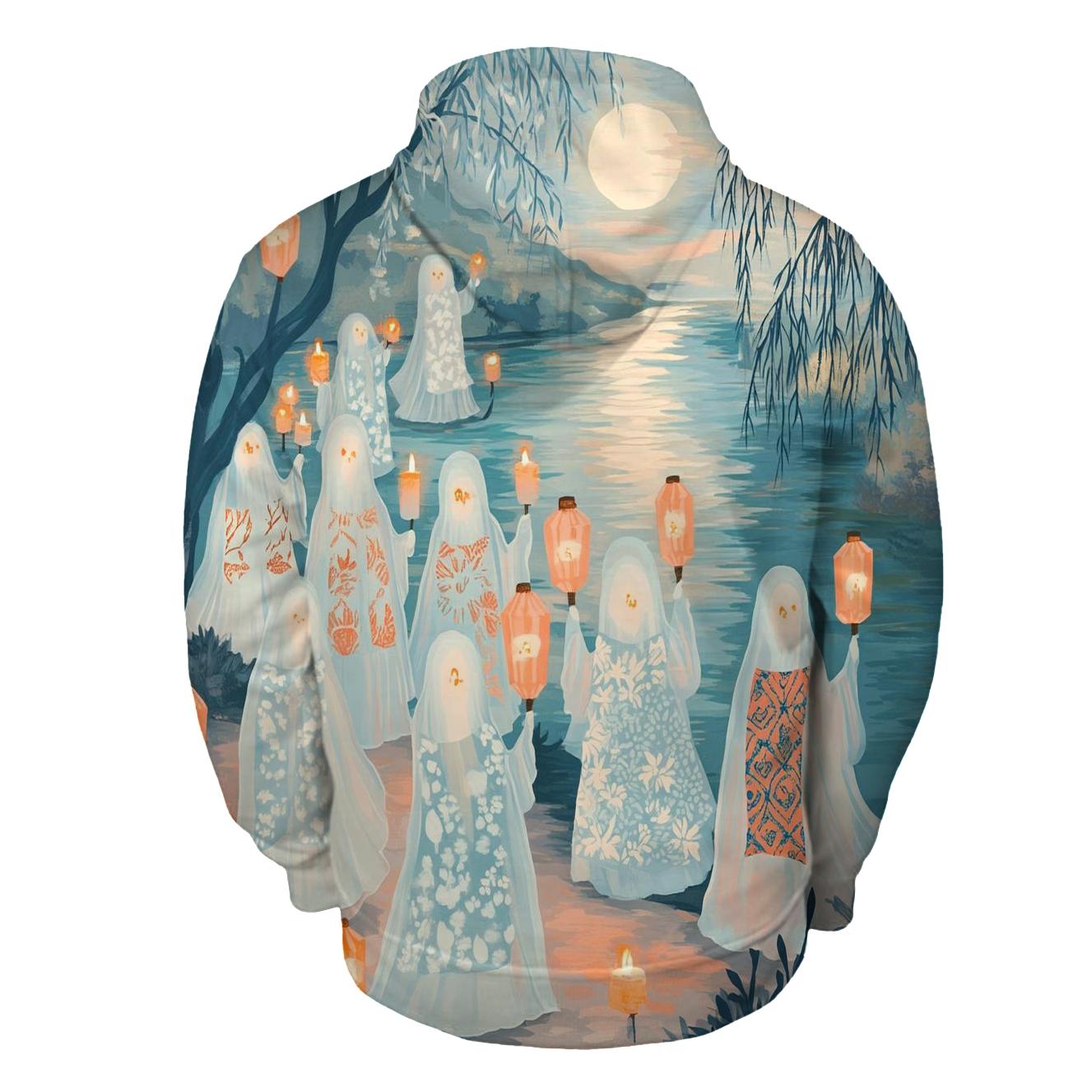 Lantern Ghost Parade Spooky heavyweight hoodies