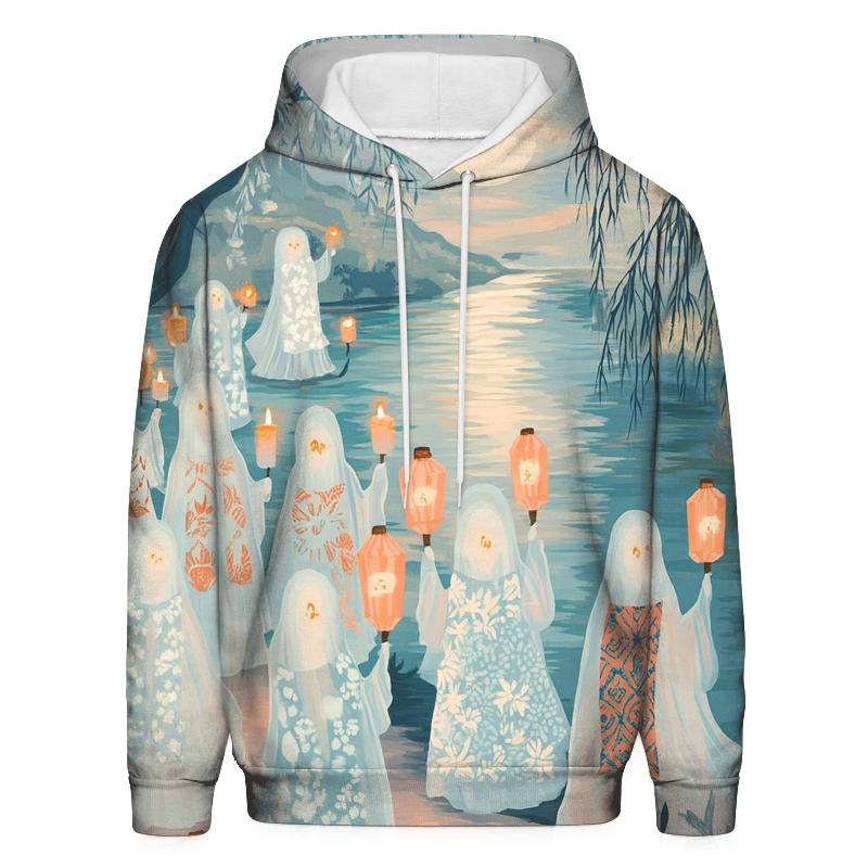 Lantern Ghost Parade Spooky printed hoodies