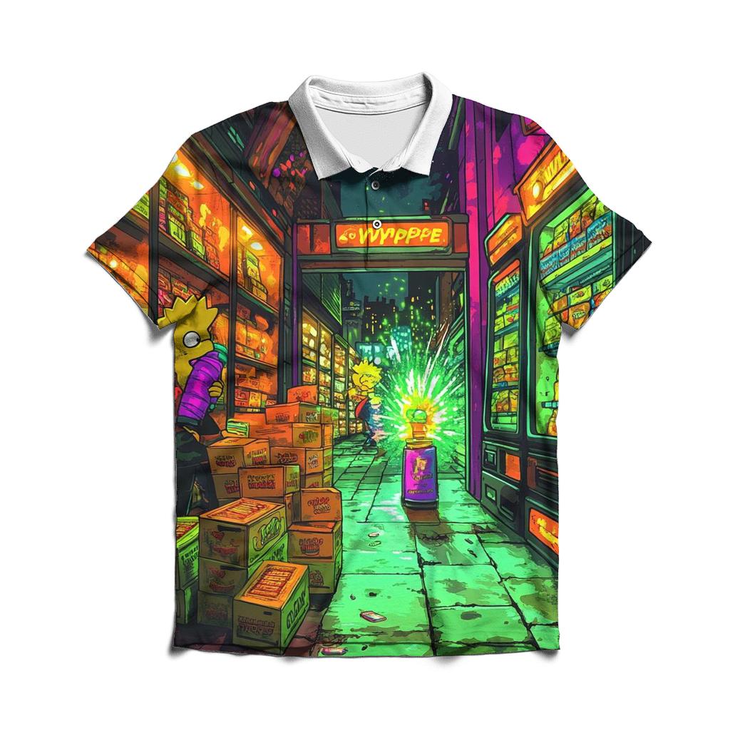 Kwik E Mart Midnight Heist casual sports polo shirts