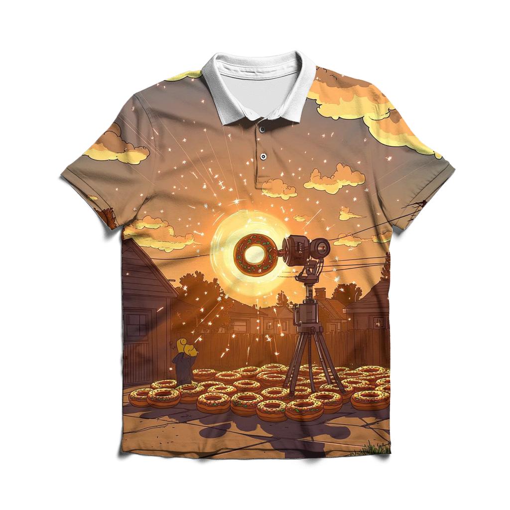 Homers Gravity Donut Experiment designer slim fit polos