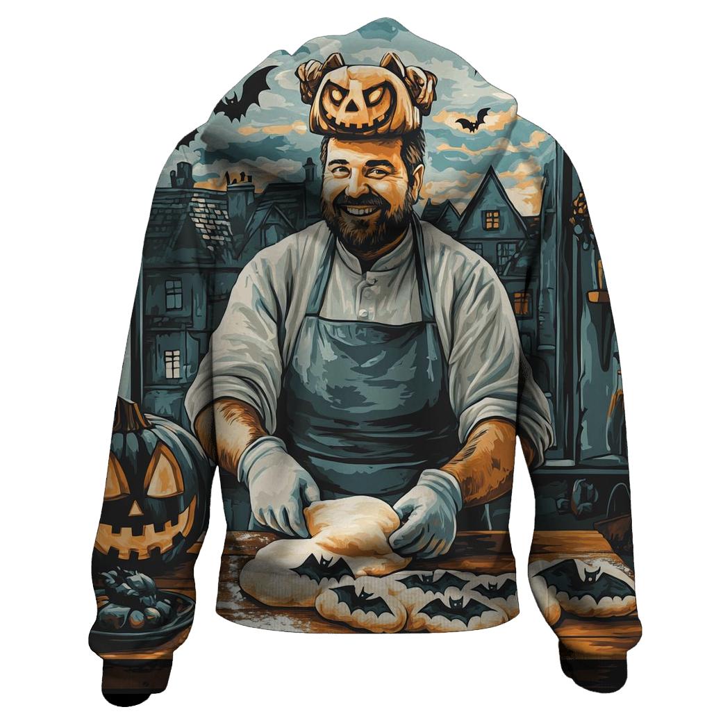 Spooky Lantern Baker At Twilight graphic hoodies