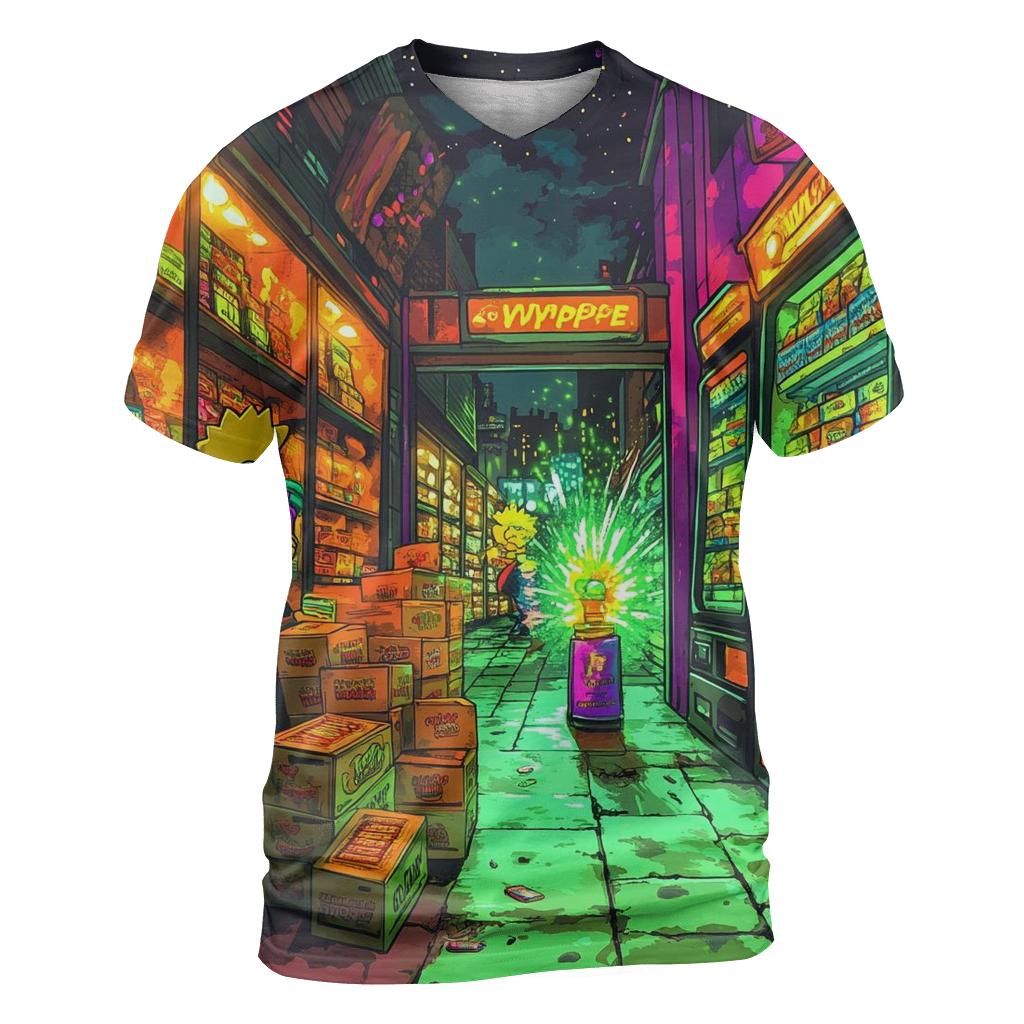 Kwik E Mart Midnight Heist statement graphic shirts