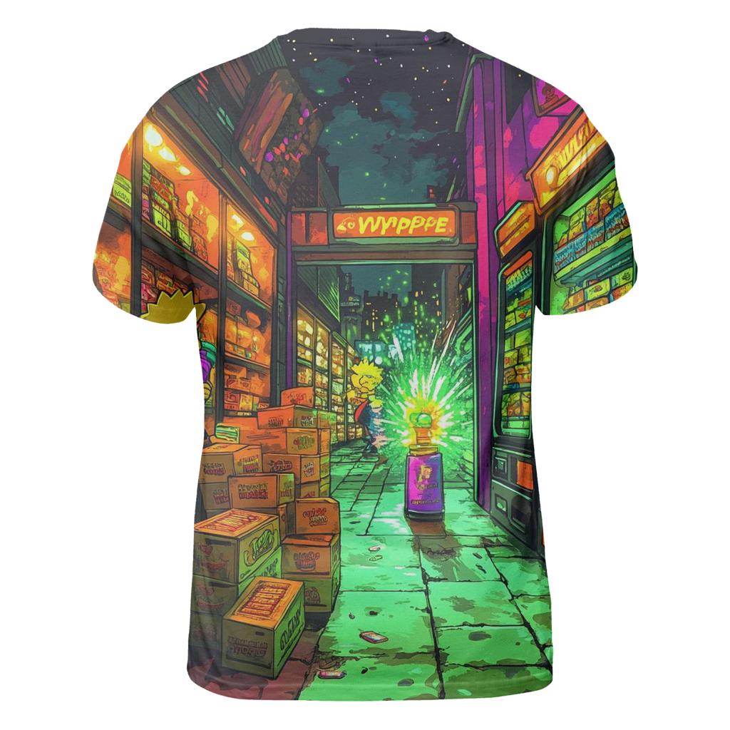 Kwik E Mart Midnight Heist statement graphic shirts