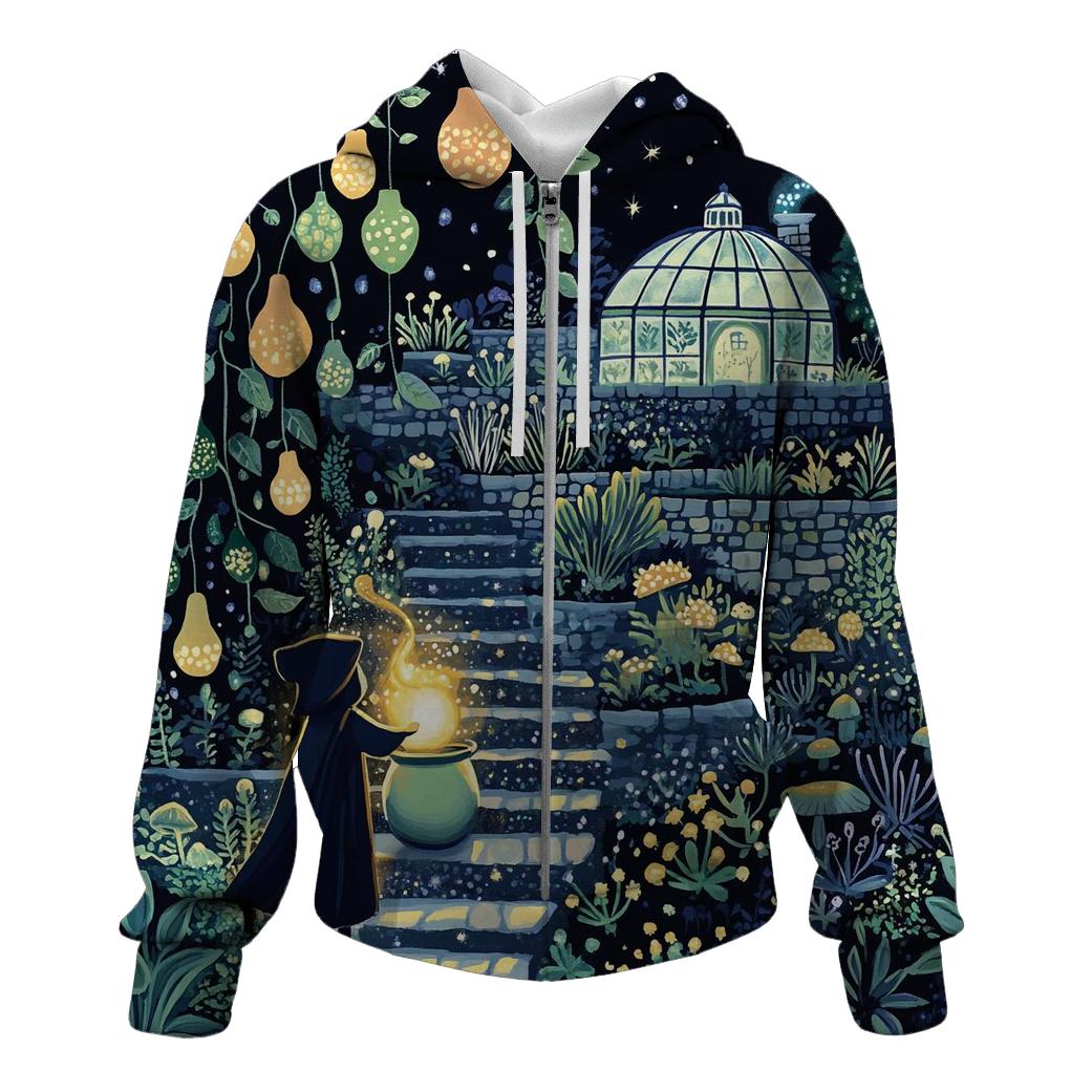 Moonlit Potion Garden Compound lightweight hoodies