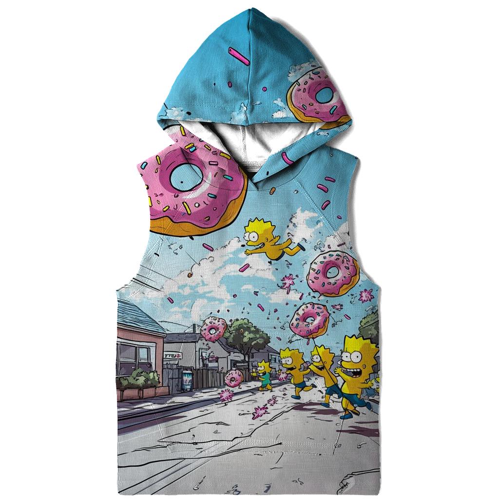 Donut Stampede On Evergreen Terrace printed hoodies