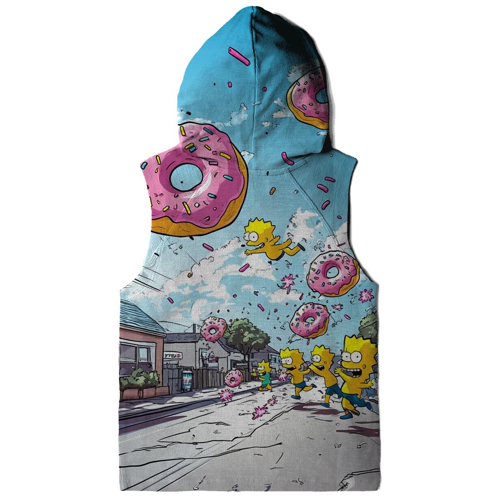 Donut Stampede On Evergreen Terrace printed hoodies