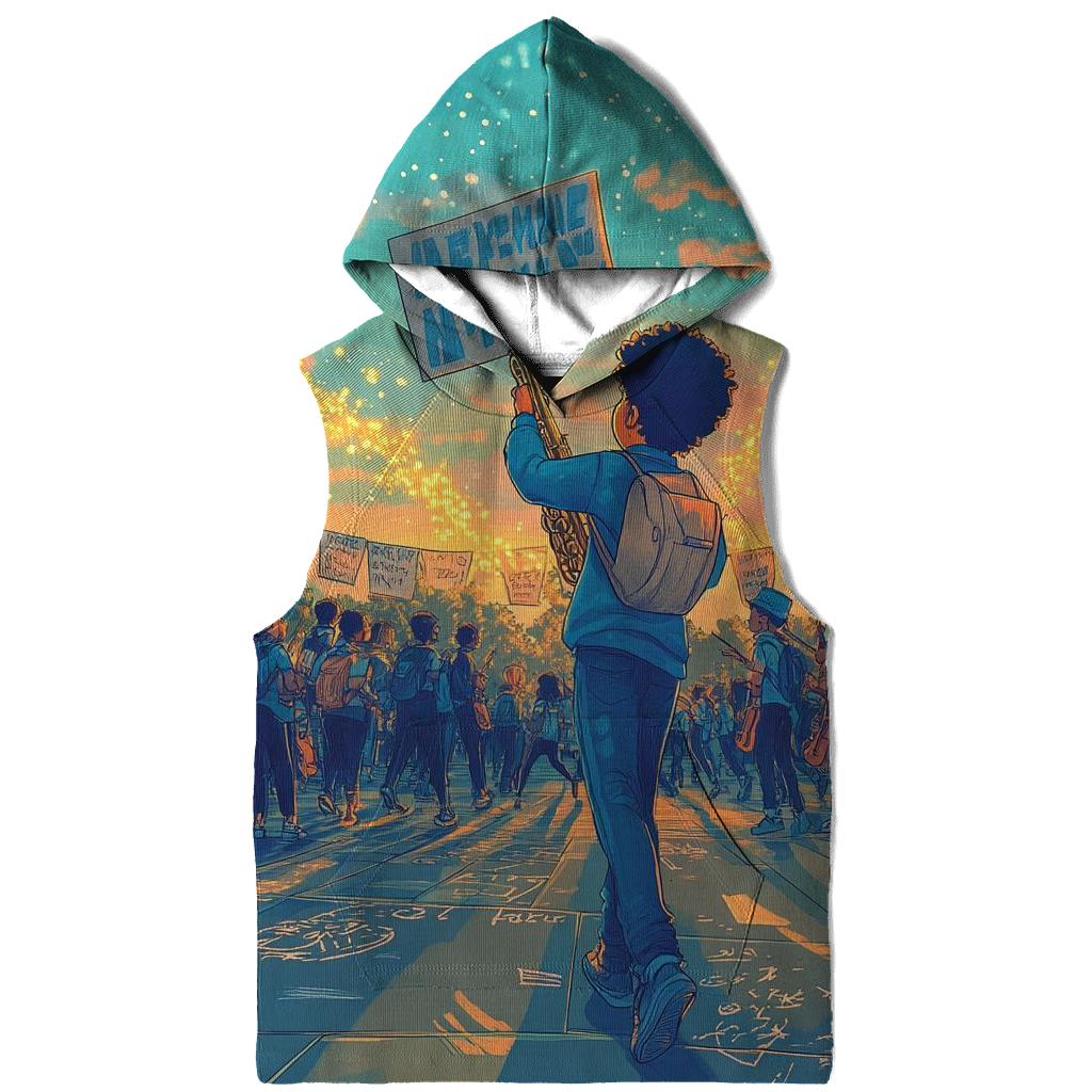 Lisas Protest Symphony printed hoodies