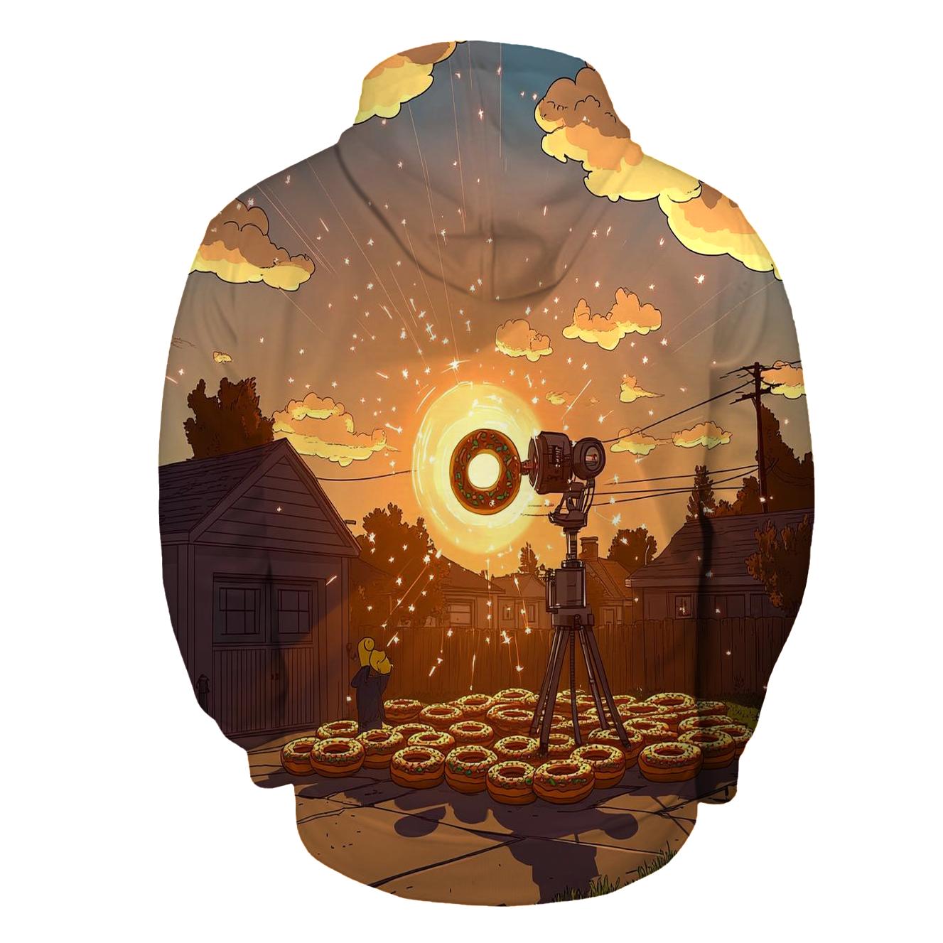 Homers Gravity Donut Experiment zip-up hoodies