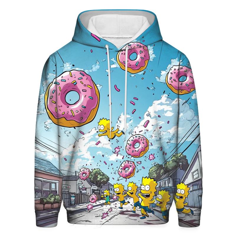 Donut Stampede On Evergreen Terrace zip-up hoodies