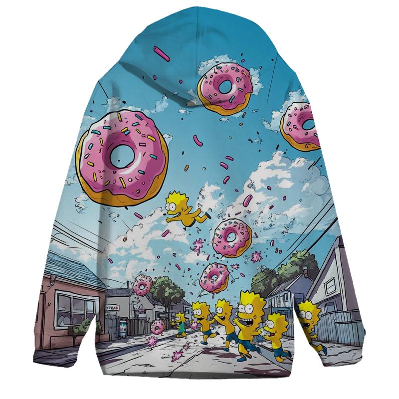 Donut Stampede On Evergreen Terrace zip-up hoodies