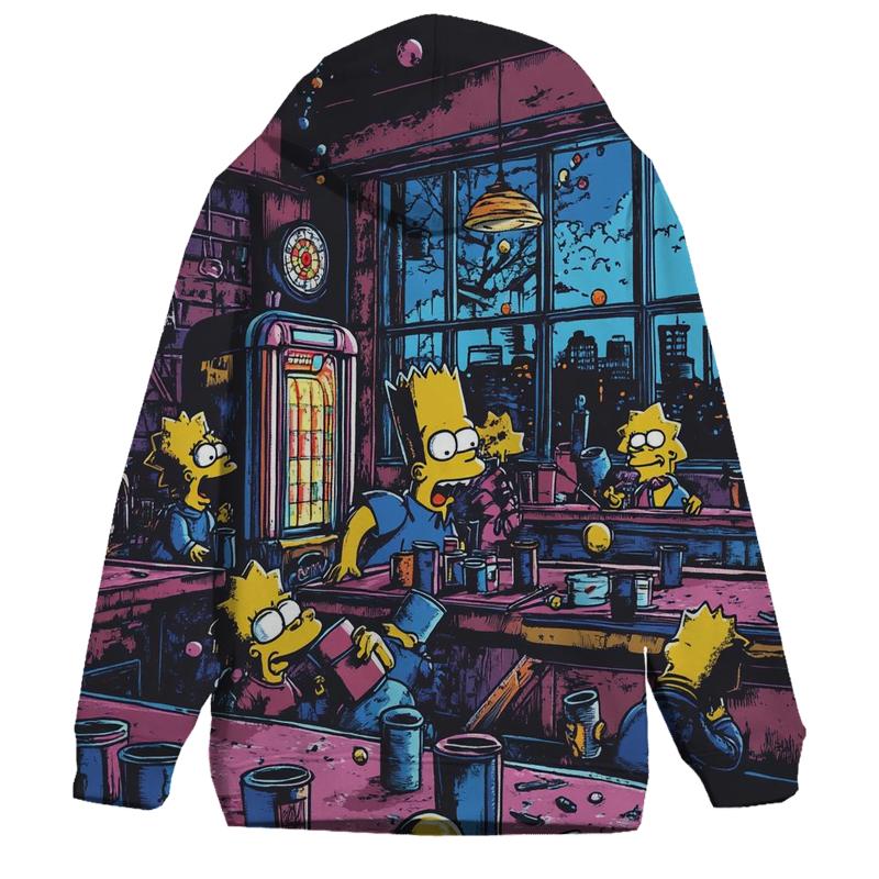 Moes Retro Barroom Riot printed hoodies